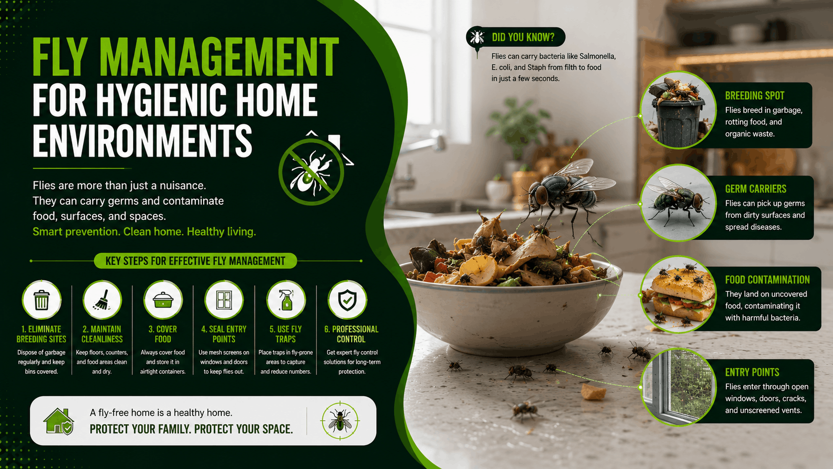 Fly Management for Hygienic Home Environments