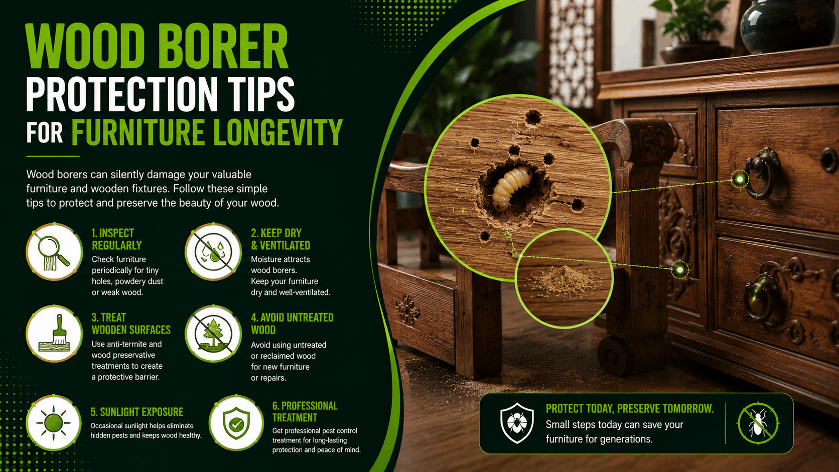 Wood Borer Protection Tips for Furniture Longevity